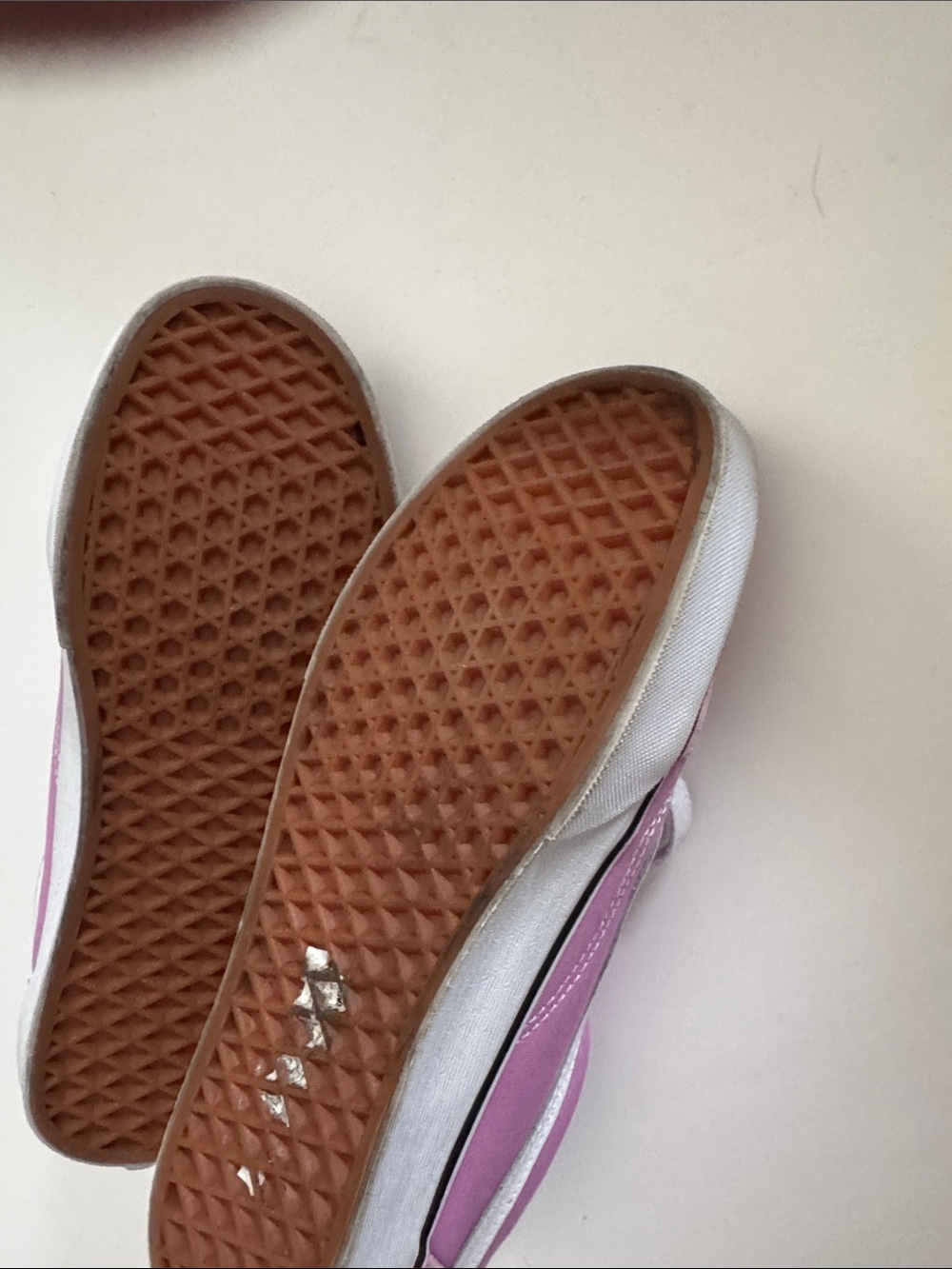 Vans Women's Low-Top Pink Canvas & Suede Sneakers with White Stripe - Picture 3 of 4